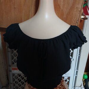 Shein Top, Blouse, Woman's Top, Black shirt, stretchy top
